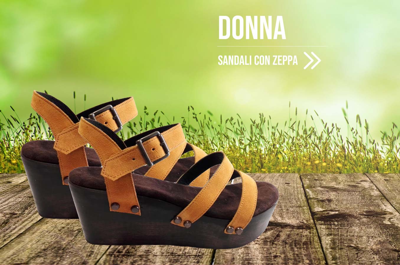 Sandali con zeppa da donna in sughero scarpe con zeppa