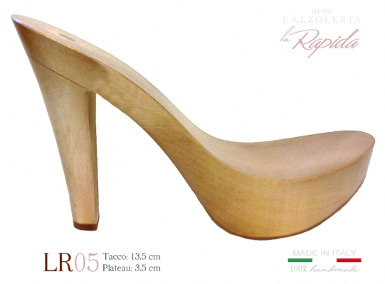 Zoccoli in legno da donna tacco a spillo 13 cm