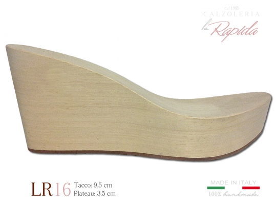 Zeppa in legno da donna tacco 10 cm