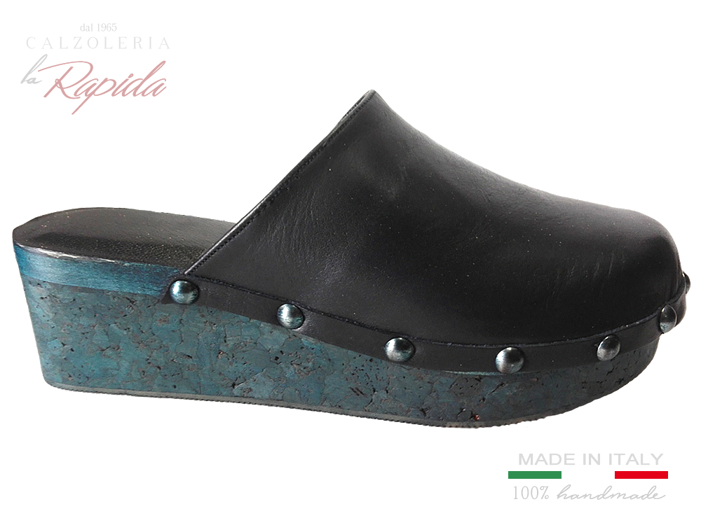 Zeppe donna blu in sughero | La Rapida