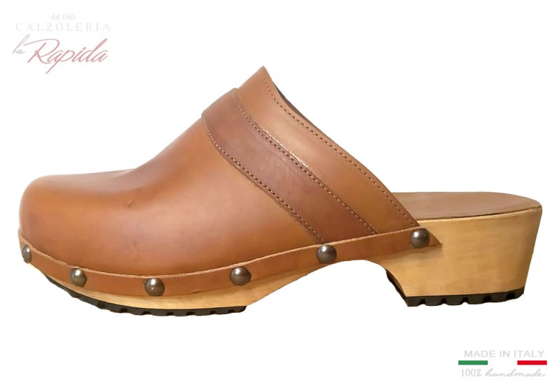 Danish Clogs Zoccoli Danesi Svedesi Uomo in legno e Pelle