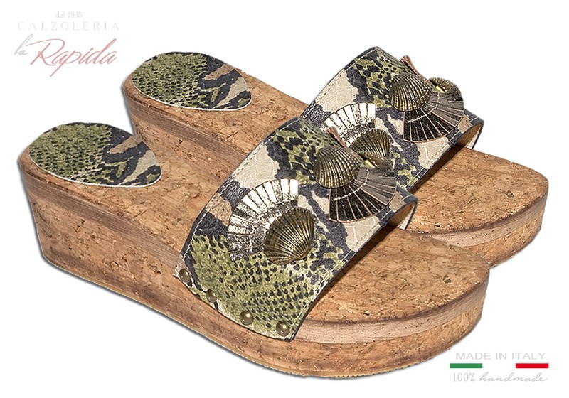 Ciabatte Zeppa Sughero Legno Estate 2024