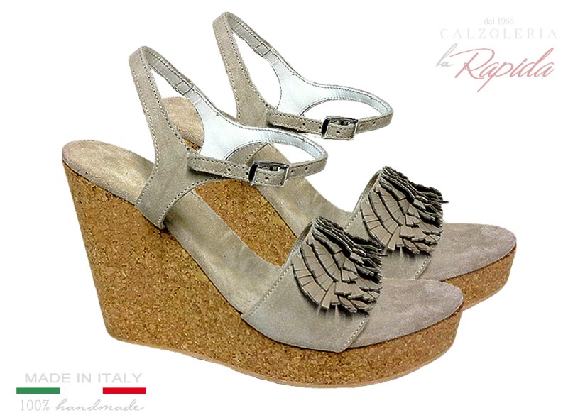Scarpe Zeppa Donna Sughero Artigianali Sandali a Zeppa | La Rapida