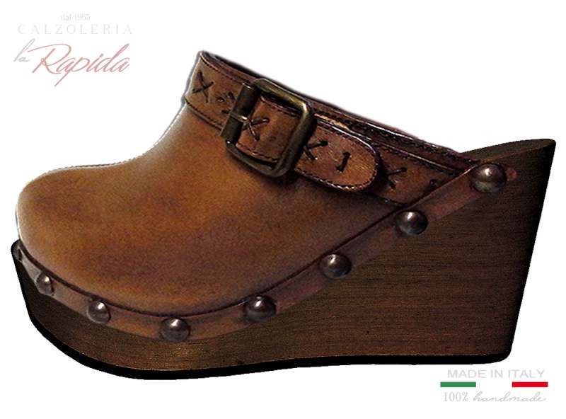 Zeppe Donna fondo in legno tacco alto eleganti | La Rapida