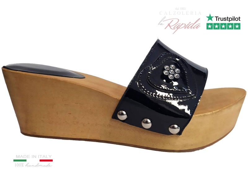 Zeppe Eleganti Chic Glamour 2024 Nere Lucide