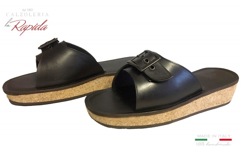 Sabot Uomo in Sughero e Pelle Ciabatte Anatomiche Eleganti Estive