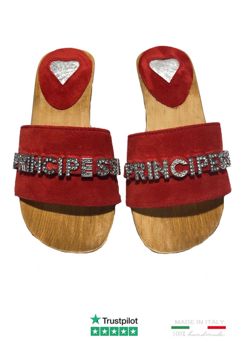 Zoccoli Bimba Rossi in legno estate 2024