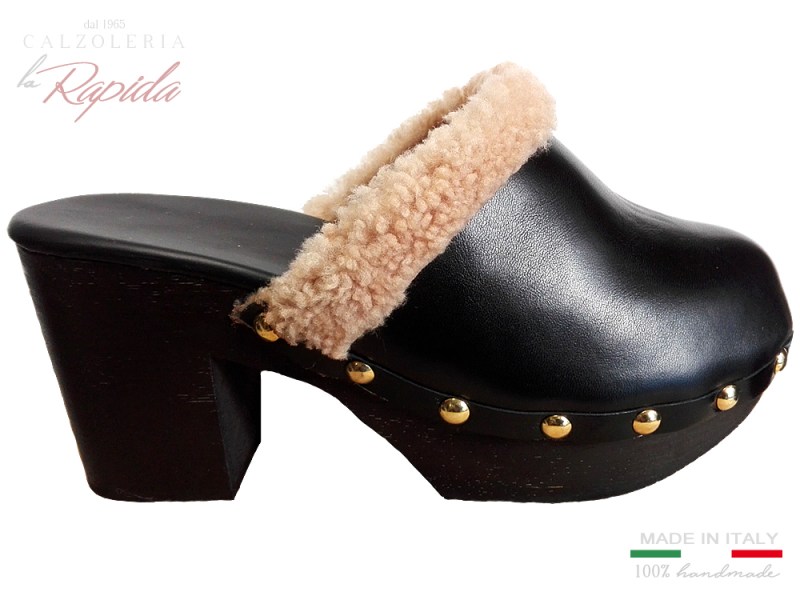 ► Sabot donna con pelo Montone. Collezione inverno 2019 | LA RAPIDA