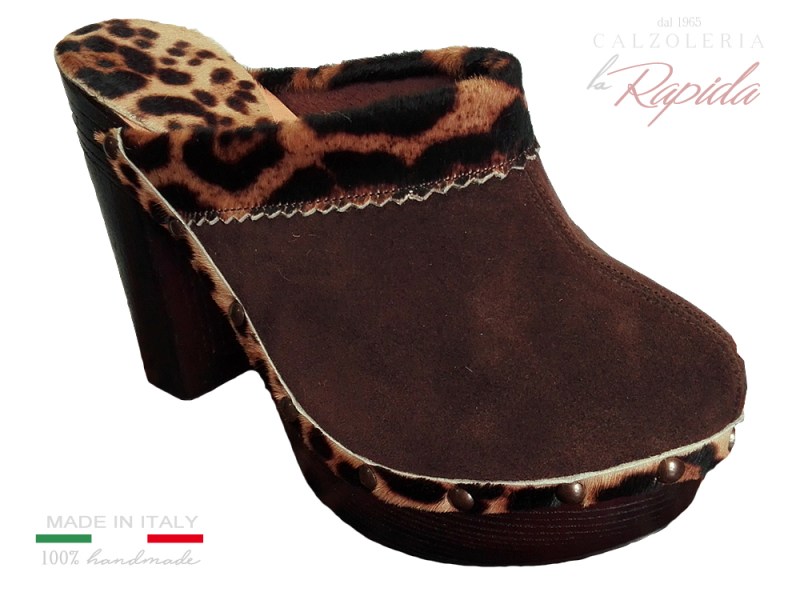 ► Sabot maculati sexy | Zoccoli invernali sensuali leopardati | LA RAPIDA
