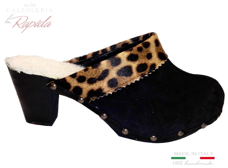 ► Zoccoli Sabot Donna Invernali con pelo maculati | LA RAPIDA