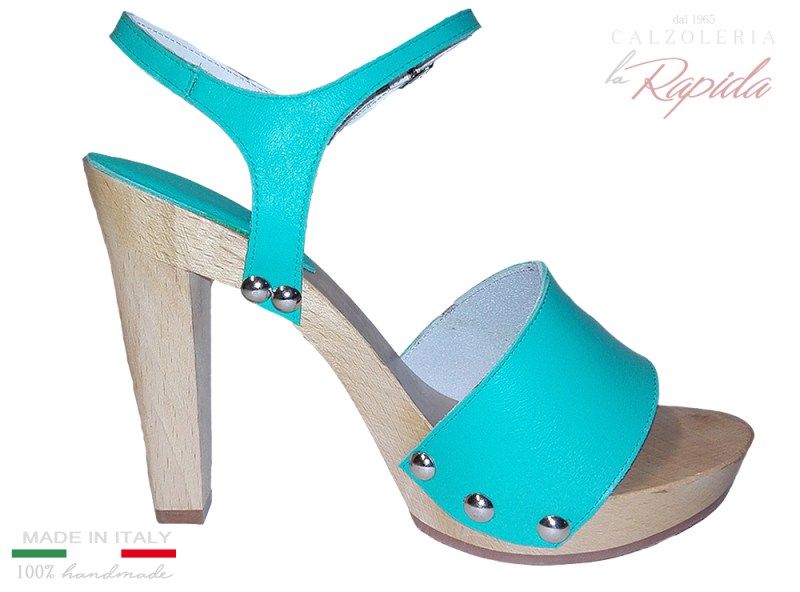 Sandali con tacco da donna | Tacco 12 in legno. Collezione 2019