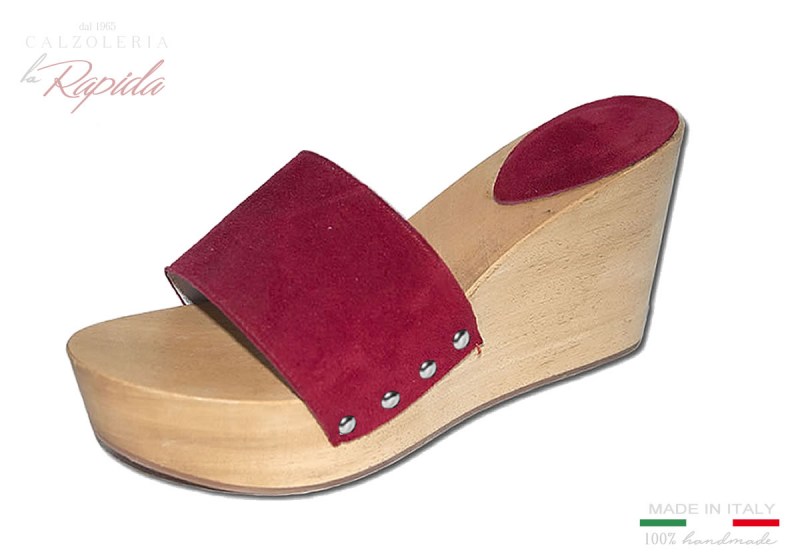 Zeppe Donna Mare Alte con Tacco Alto in Legno 100% Pelle Estate 2024