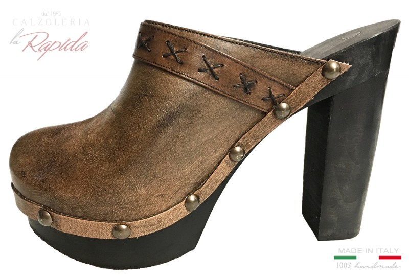 Sabot Zoccoli Chiusi Donna Autunno Inverno 2024 2024 in Pelle 