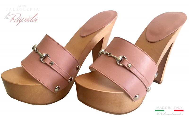 Pink Clogs Woman High Heels Summer