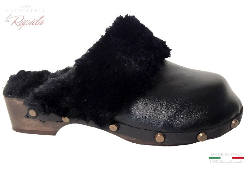 Zoccoli Invernali Sabot con Pelliccia Winter Mules Clogs 