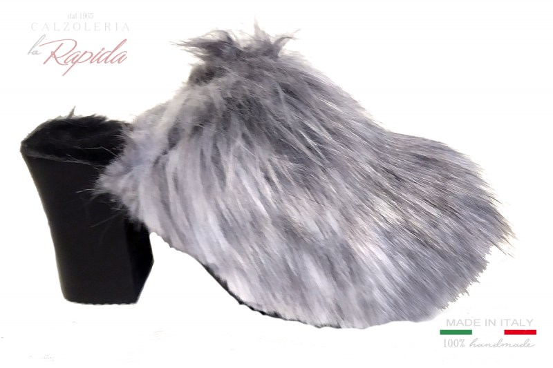 Pantofole Invernali Sabot Mules Donna con Pelo | La Rapida