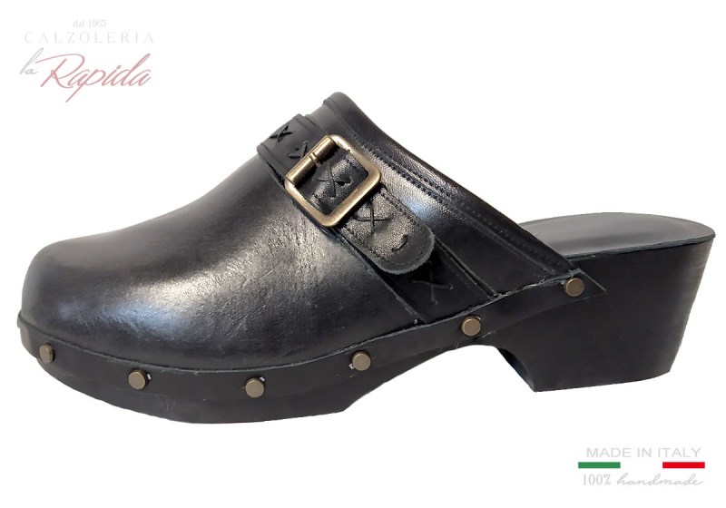 Zoccoli Danesi Donna Chiusi Mules Clog con Fibbia | La Rapida