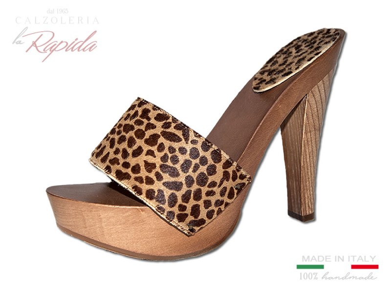 Zoccoli Alti estate maculati leopardati sexy Tacco alto | La Rapida