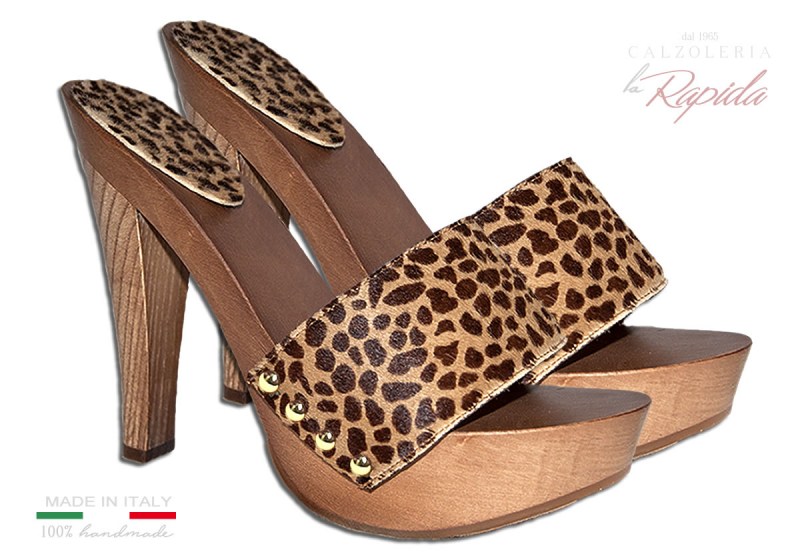 Zoccoli Alti estate maculati leopardati sexy Tacco alto | La Rapida