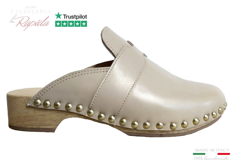 Zoccoli Clogs Beige Anni 70 Eleganti Tendenza 2024