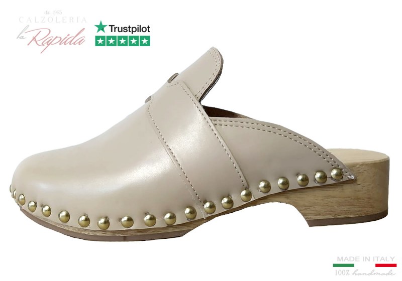 Clogs Chic Zoccoli Beige Eleganti Anni 70 | La Rapida