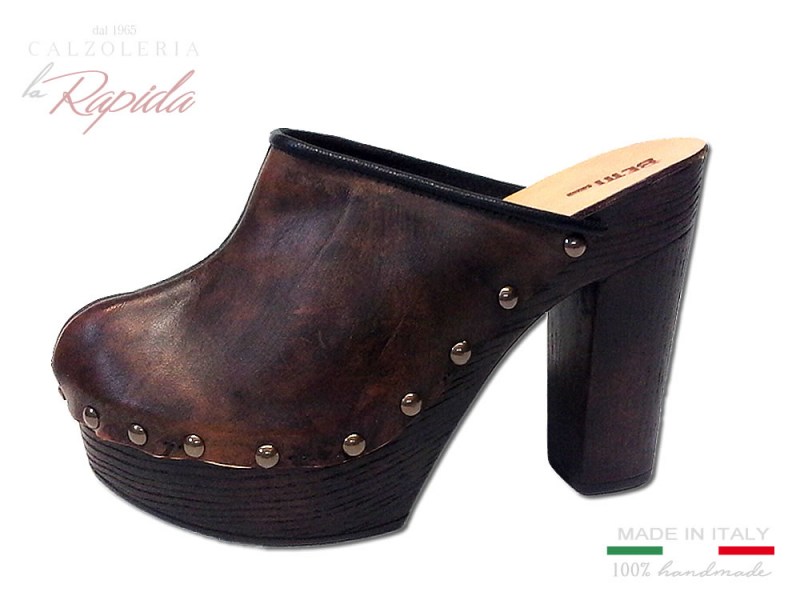 Sabot vintage artigianali da donna in pelle | La Rapida 