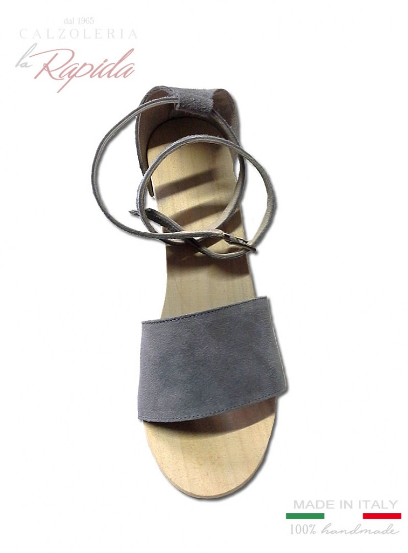 Sandali donna grigio con tacco | Cavigliera Serpente | La Rapida Betti1965