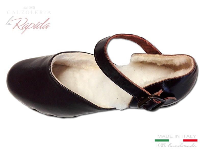 Scarpe donna con tacco medio con pelliccia montone | La Rapida Betti1965