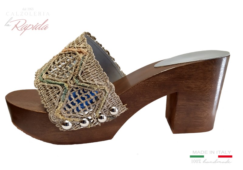 Zoccoli Donna Oro Argento Artgianali Versilia Estate 2024 | La Rapida dal 1965