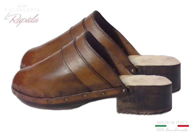 Zoccoli Uomo in Legno Danesi Svedesi Anni 60 70 