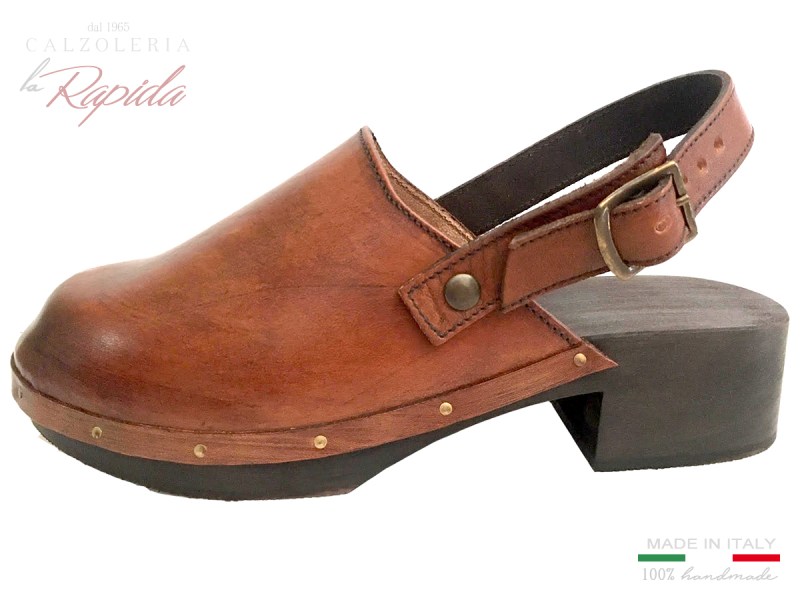 Clogs Zoccoli da Uomo Svedesi Aritiganali in Vera Pelle di Qualità