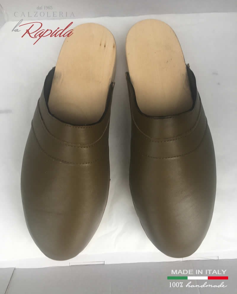 Zoccoli Uomo in Pelle Mules Clogs Men and Woman Made in Italy