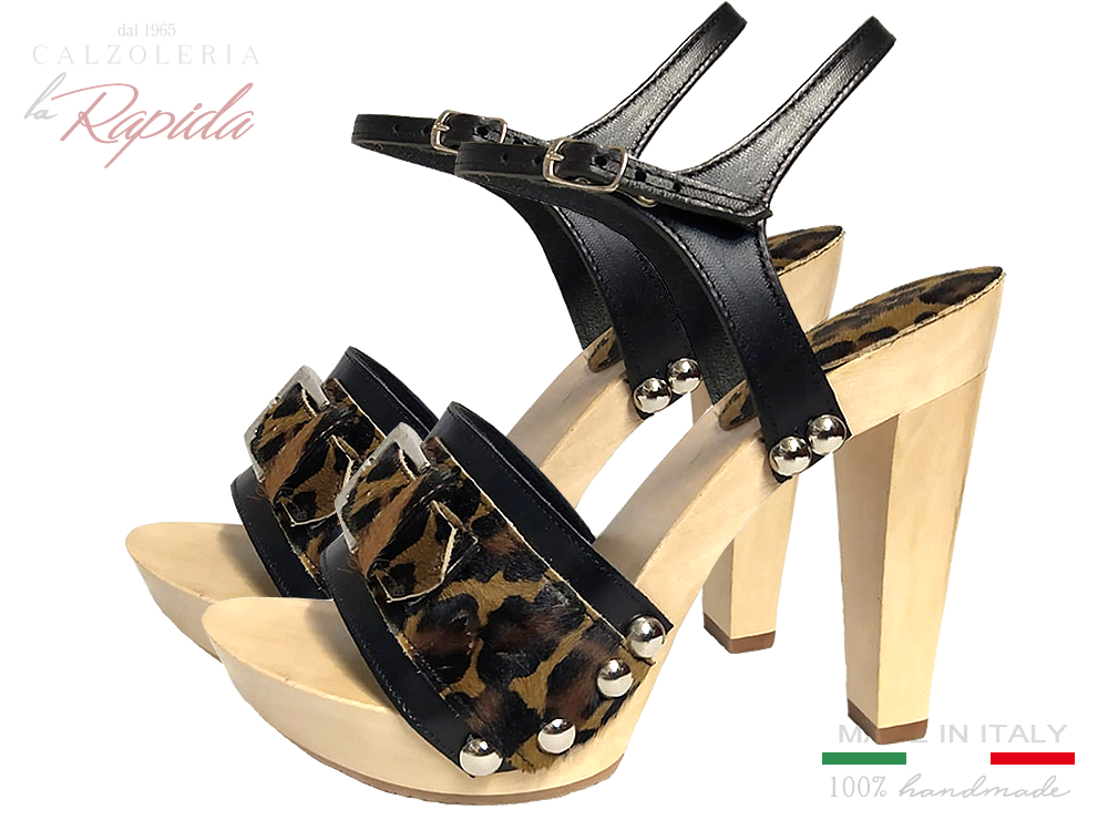 Sandali con Tacco Maculati Sexy di Lusso Estate 2024