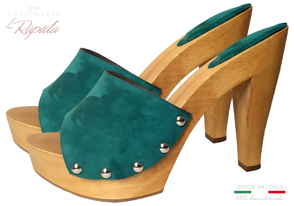 Zoccoli Alti Moda 2024 Primavera Estate Tacco Alto in Legno