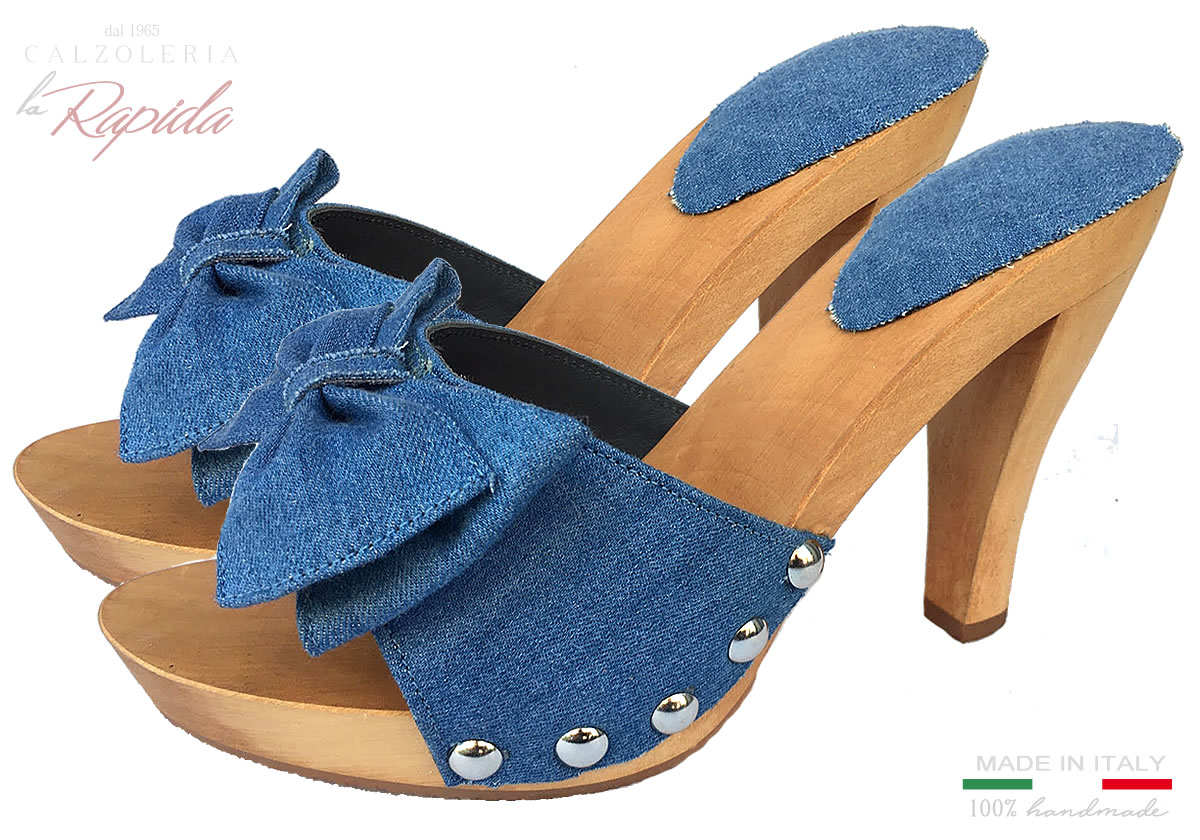 Zoccoli Donna con Fiocco Tacco 10 Moda 2024 | La Rapida