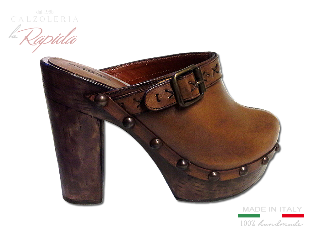Sabot Donna Vintage Retrò Con Laccio In Pelle Svedesi Anni 60 | La Rapida