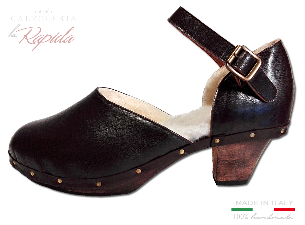Scarpe con Zoccolo e Cavigliera Artigianali Clogs Mules
